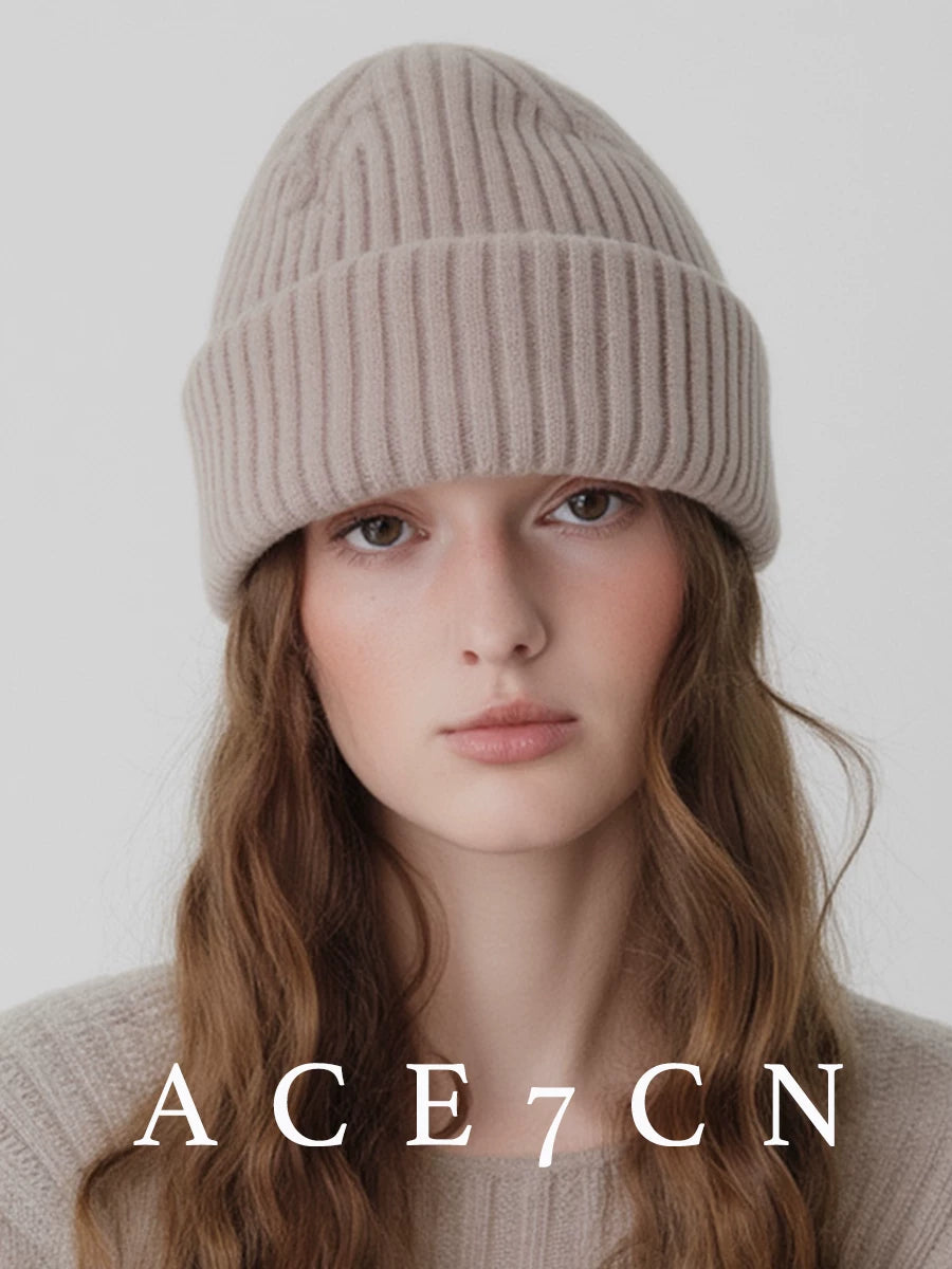 Roll-Brim Knit Beanie — ACE7CN