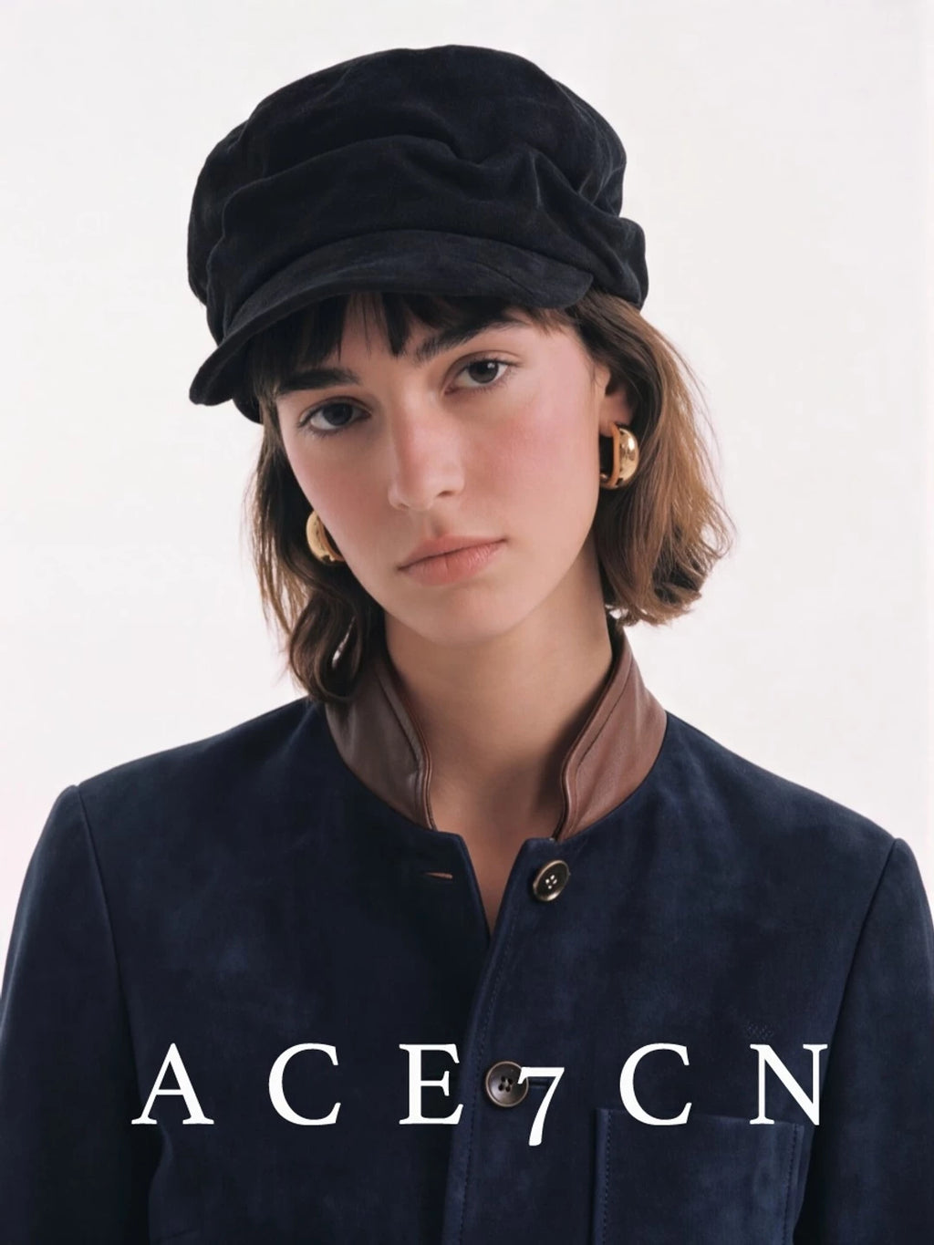 Japanese Niche Handmade Suede Flat-Top Hat Outdoor Riding