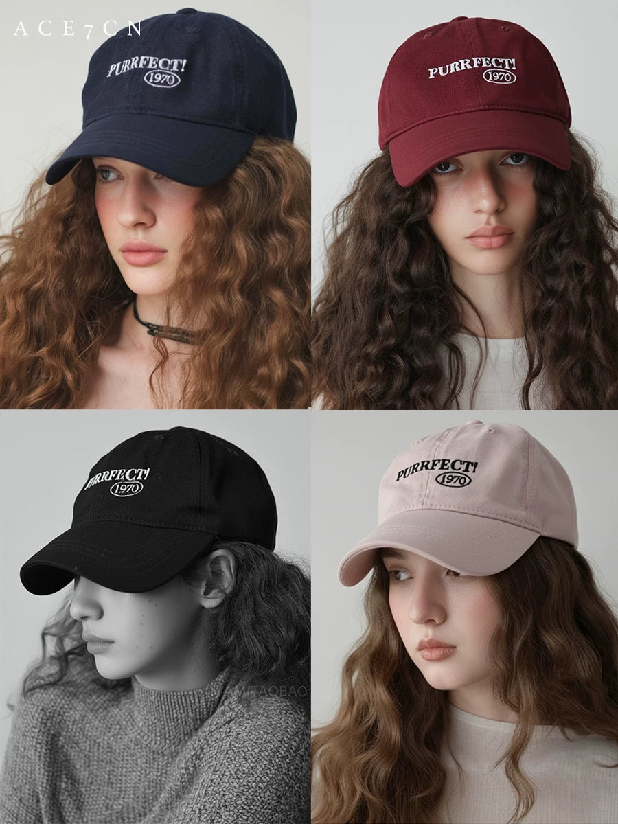 Letter-Detail Baseball Cap — ACE7CN