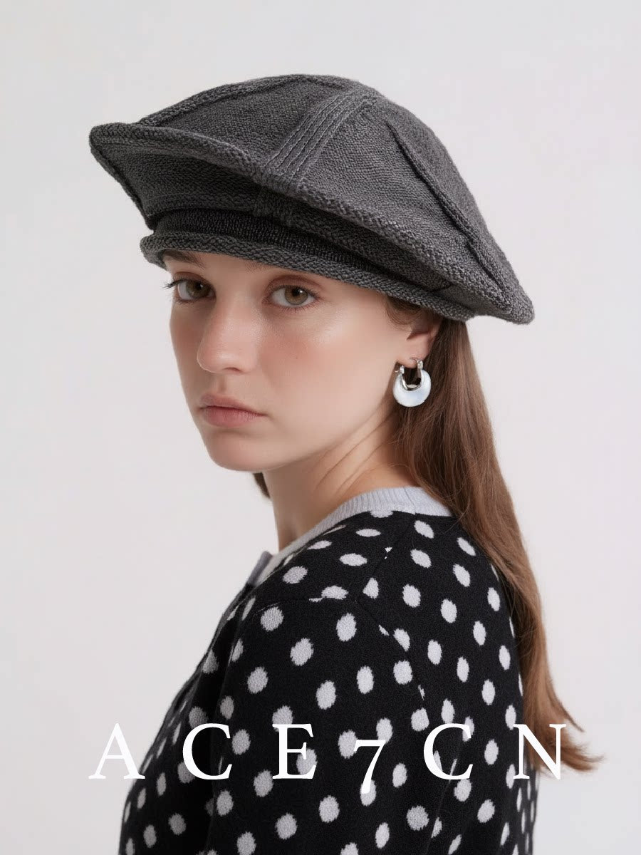 Relaxed Knit Wool Beret — ACE7CN