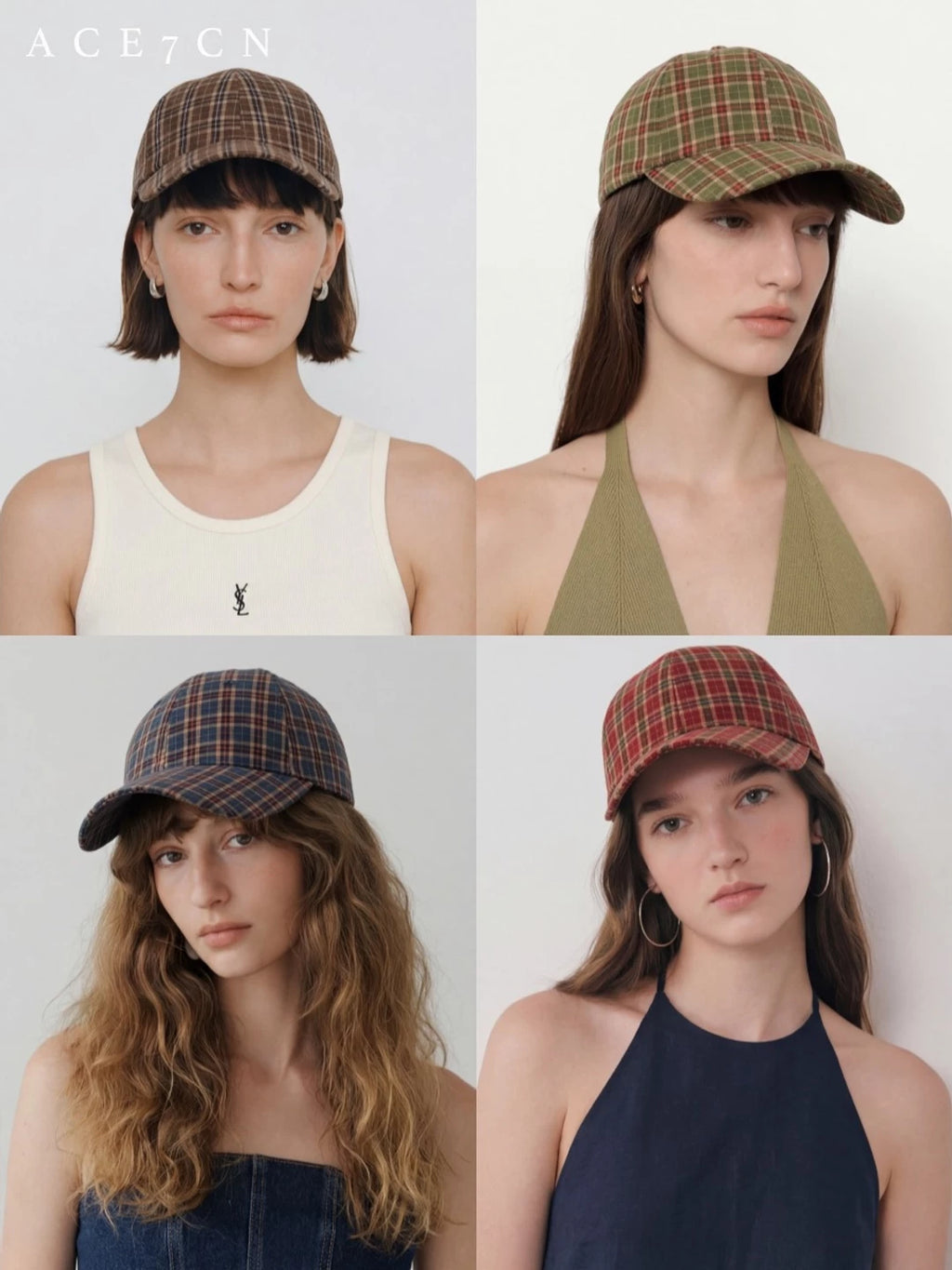 Plaid Baseball Cap — ACE7CN