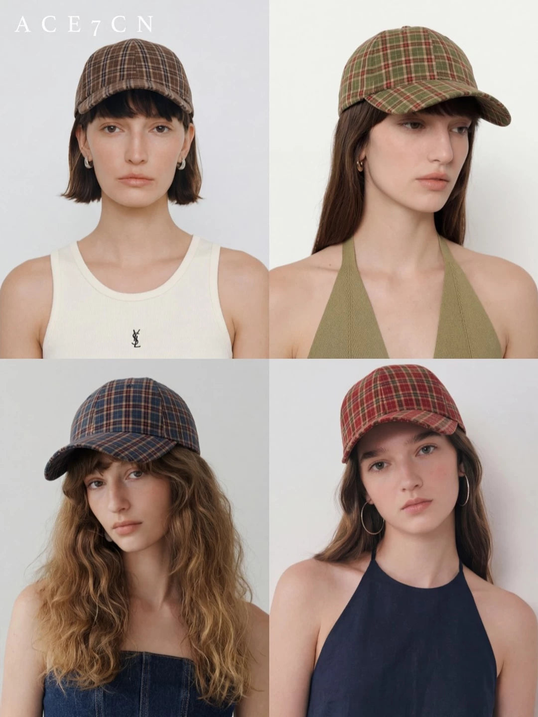 Plaid Baseball Cap — ACE7CN